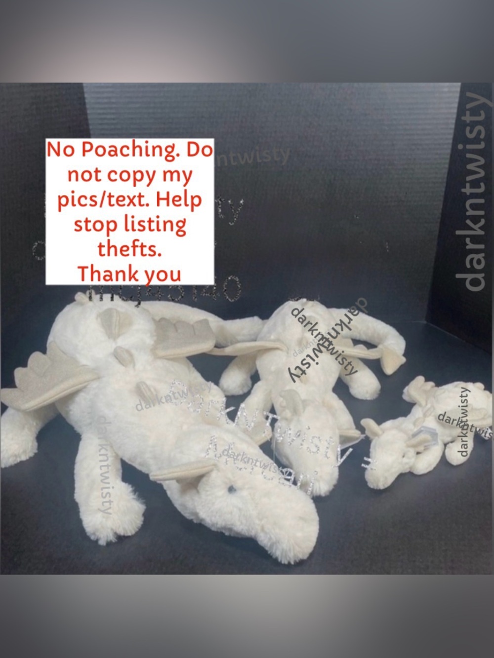 LAST 1! LIM TIME LISTING BNWT 1 HUGE SNOW DRAGON ONLY! AUTH RECEIPT AVAILABLE